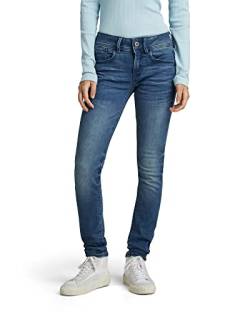 G-STAR RAW Damen Lynn Mid Waist Skinny Jeans, Blau (medium aged 60885-6550-071), 30W / 32L von G-STAR RAW
