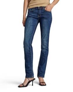 G-STAR RAW Damen Midge Saddle Straight Jeans, Blau (dk aged D02153-6553-89), 26W / 30L von G-STAR RAW