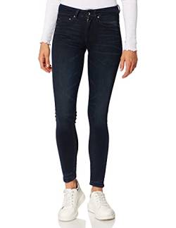 G-STAR RAW Damen Midge Zip Mid-Waist Skinny Jeans, Blau (dk aged D05281-6553-89), 33W / 32L von G-STAR RAW