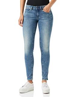 G-STAR RAW Damen Midge Zip Mid-Waist Skinny Jeans, Blau (lt vintage aged destroy D05281-8968-9114), 26W / 30L von G-STAR RAW