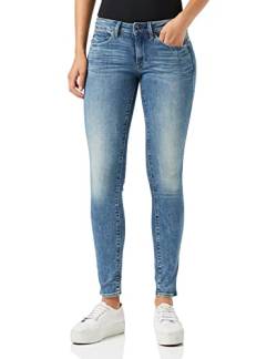 G-STAR RAW Damen Midge Zip Mid-Waist Skinny Jeans, Blau (lt vintage aged destroy D05281-8968-9114), 27W / 32L von G-STAR RAW