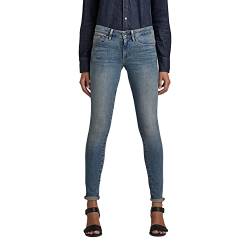 G-STAR RAW Damen Midge Zip Mid-Waist Skinny Jeans, Blau (lt vintage aged destroy D05281-8968-9114), 29W / 30L von G-STAR RAW