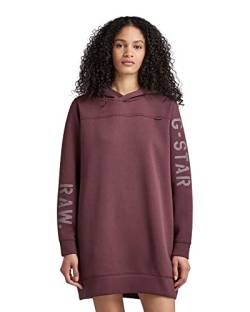 G-STAR RAW Damen Multi Graphic Loose Hoodie Sweat Kleid, Purpur (vineyard wine D22277-A971-D303), XS von G-STAR RAW