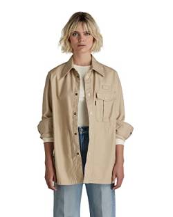 G-STAR RAW Damen Naval Collar Overshirt 2.0, Beige (westpoint khaki D21466-C960-C531), S von G-STAR RAW