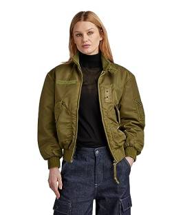 G-STAR RAW Damen Nylon Bomber wmn, Grün (dark olive D23542-C143-C744), S von G-STAR RAW