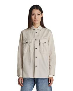 G-STAR RAW Damen Officer Boyfriend Hemd, Beige (whitebait D21887-D125-1603), XS von G-STAR RAW