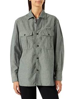 G-STAR RAW Damen Officer Boyfriend Hemd, Grün (grey moss D21887-D187-4752), M von G-STAR RAW