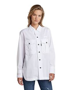 G-STAR RAW Damen Officer Boyfriend Hemd, Weiß (white D21104-4481-110), M von G-STAR RAW