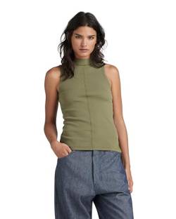 G-STAR RAW Damen Open Back Mock Slim Top, Grün (dk shamrock D24502-D595-7159), L von G-STAR RAW