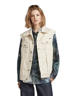 G-STAR RAW Damen Oversized Denim Vest, Beige (ecru D22581-D300-159), M von G-STAR RAW