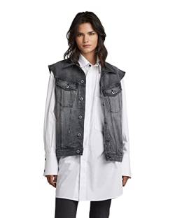 G-STAR RAW Damen Oversized Denim Vest, Grau (faded blade D22581-D291-C778), XS von G-STAR RAW