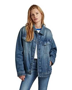 G-STAR RAW Damen Oversized Western Jacket, Blau (antique faded niagara D22579-D317-D885), L von G-STAR RAW