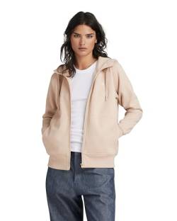 G-STAR RAW Damen Premium Core 2.1 Hooded Zip Thru Sweatshirt, Beige (moonlight D22727-C235-G287), L von G-STAR RAW