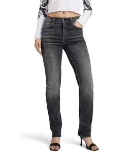 G-STAR RAW Damen Strace Straight Jeans, Schwarz (worn in black moon D23951-D431-G108), 28W / 30L von G-STAR RAW