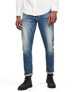 G-STAR RAW Herren 3301 Regular Tapered Jeans, Blau (vintage azure 51003-C052-A802), 34W / 30L von G-STAR RAW