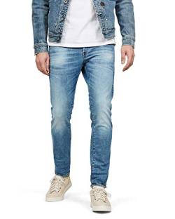 G-STAR RAW Herren 3301 Slim Fit Jeans, Blau (authentic faded blue 51001-B631-A817), 36W / 36L von G-STAR RAW