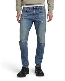 G-STAR RAW Herren 3301 Slim Jeans, Blau (antique faded oasis ripped 51001-D498-G128), 30W / 30L von G-STAR RAW