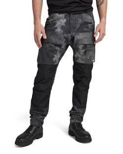 G-STAR RAW Herren 3D Regular Tapered Cargohose, Mehrfarben (dk black blurry camo D23636-D386-G144), 28W / 32L von G-STAR RAW