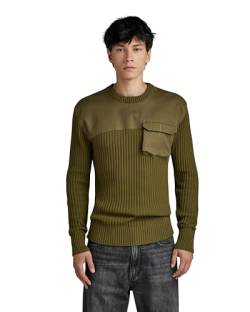 G-STAR RAW Herren Army r knit, Grün (dark olive D23525-D496-C744), M von G-STAR RAW