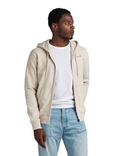 G-STAR RAW Herren Back Graphic Zip Through Hooded Sweatshirt, Beige (whitebait D24769-D562-1603), L von G-STAR RAW