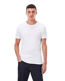 G-STAR RAW Herren Basic T-Shirt 2-Pack, Weiß (white D07205-124-110), L von G-STAR RAW