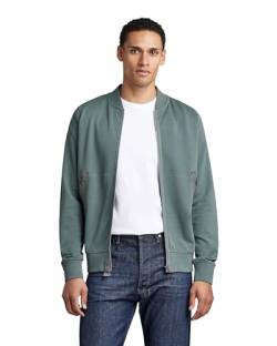 G-STAR RAW Herren Bomber Sweat Jacke, Grün (grey moss D22326-B782-4752), M von G-STAR RAW