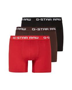 G-STAR RAW Herren Classic Trunk Color 3-Pack, Mehrfarben (dk flame/deep bordeaux/black D05095-2058-8527), S von G-STAR RAW