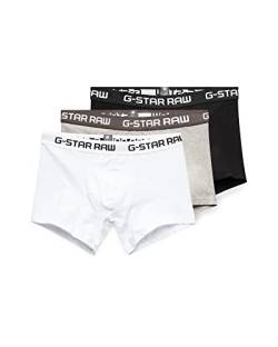 G-STAR RAW Herren Classic Trunks 3-Pack, Mehrfarben (black/grey htr/white D03359-2058-6172), L von G-STAR RAW