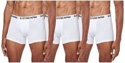 G-STAR RAW Herren Classic Trunks 3-Pack, Weiß (white/white/white D03359-2058-6008), M von G-STAR RAW