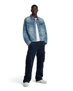 G-STAR RAW Herren Dakota Selvedge Jacke, Blau (antique faded blue agave D23593-D436-G129), L von G-STAR RAW