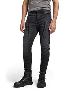 G-STAR RAW Herren Denim Cargo 3D Skinny Jeans, Grau (worn in black onyx D22075-C910-C942), 31W / 32L von G-STAR RAW