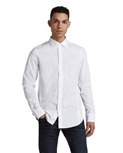 G-STAR RAW Herren Dressed Super Slim Shirt, Weiß (white D17026-C271-110), S von G-STAR RAW