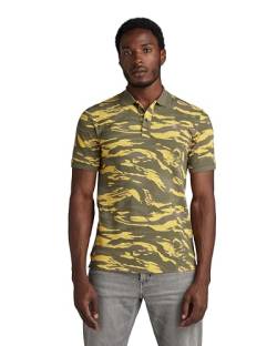 G-STAR RAW Herren Dunda Slim Allover Poloshirt , Mehrfarben (dk lemon tiger camo D24359-C335-G394), L von G-STAR RAW