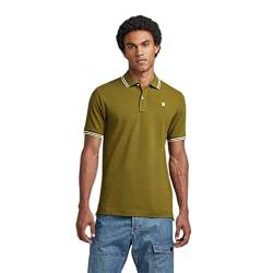 G-STAR RAW Herren Dunda Slim Stripe Poloshirt, Grün (avocado D17127-5864-D612), M von G-STAR RAW