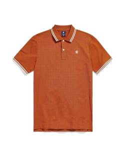 G-STAR RAW Herren Dunda Slim Stripe Poloshirt, Orange (rooibos tea D17127-5864-G052), M von G-STAR RAW