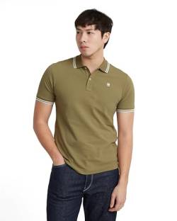 G-STAR RAW Herren Dunda Slim Stripe Poloshirt , Grün (ensis green D17127-5864-6057), XL von G-STAR RAW