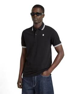 G-STAR RAW Herren Dunda Slim Stripe Poloshirt , Schwarz (dk black D17127-5864-6484), M von G-STAR RAW