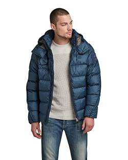 G-STAR RAW Herren G-Whistler Padded Hooded Jacke, Blau (luna blue D20100-B958-C630), S von G-STAR RAW