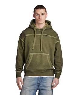 G-STAR RAW Herren Garment Dyed Loose Hoodie, Grün (dark olive gd D24219-D249-C793), M von G-STAR RAW