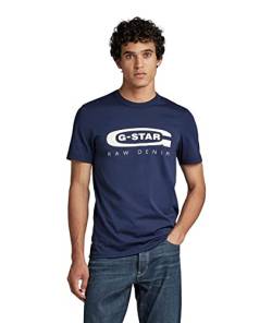 G-STAR RAW Herren Graphic 4 T-Shirt, Blau (sartho blue D15104-336-6067), S von G-STAR RAW