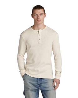 G-STAR RAW Herren Henley Slim Tweeter, Beige (eggnog D23458-D263-G076), L von G-STAR RAW