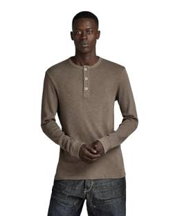 G-STAR RAW Herren Henley Slim Tweeter, Braun (turf D23458-D263-273), L von G-STAR RAW