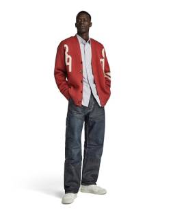 G-STAR RAW Herren Holiday 89 GS Loose Knitted Cardigan , Rot (burned red D24226-D514-624), XXL von G-STAR RAW