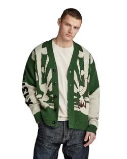 G-STAR RAW Herren Holiday Loose Knitted Cardigan , Grün (deep nuri green D24227-D514-8887), L von G-STAR RAW