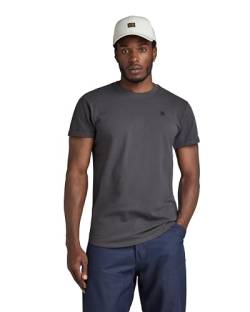 G-STAR RAW Herren Lash R T-Shirt, Mehrfarben (grey asphalt htr D16396-D565-G431), L von G-STAR RAW