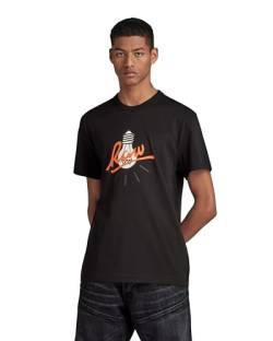 G-STAR RAW Herren Light Bulb T-Shirt, Schwarz (dk black D23905-336-6484), M von G-STAR RAW