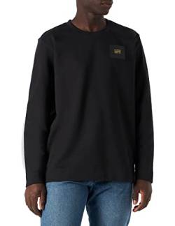 G-STAR RAW Herren Lightweight Label Pullover, Schwarz (caviar D22397-D136-D301), S von G-STAR RAW