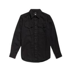 G-STAR RAW Herren Marine Slim Hemd, Schwarz (dk black gd D20165-D454-B564), L von G-STAR RAW