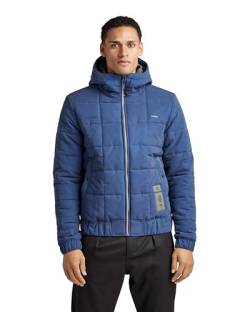 G-STAR RAW Herren Meefic Squared Quilted Hooded Jacke, Mehrfarben (reflective sea blue D20126-C550-D531), XS von G-STAR RAW