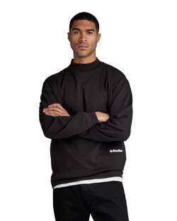 G-STAR RAW Herren Mock Neck Loose T-Shirt, Schwarz (dk black D23879-C812-6484), XL von G-STAR RAW